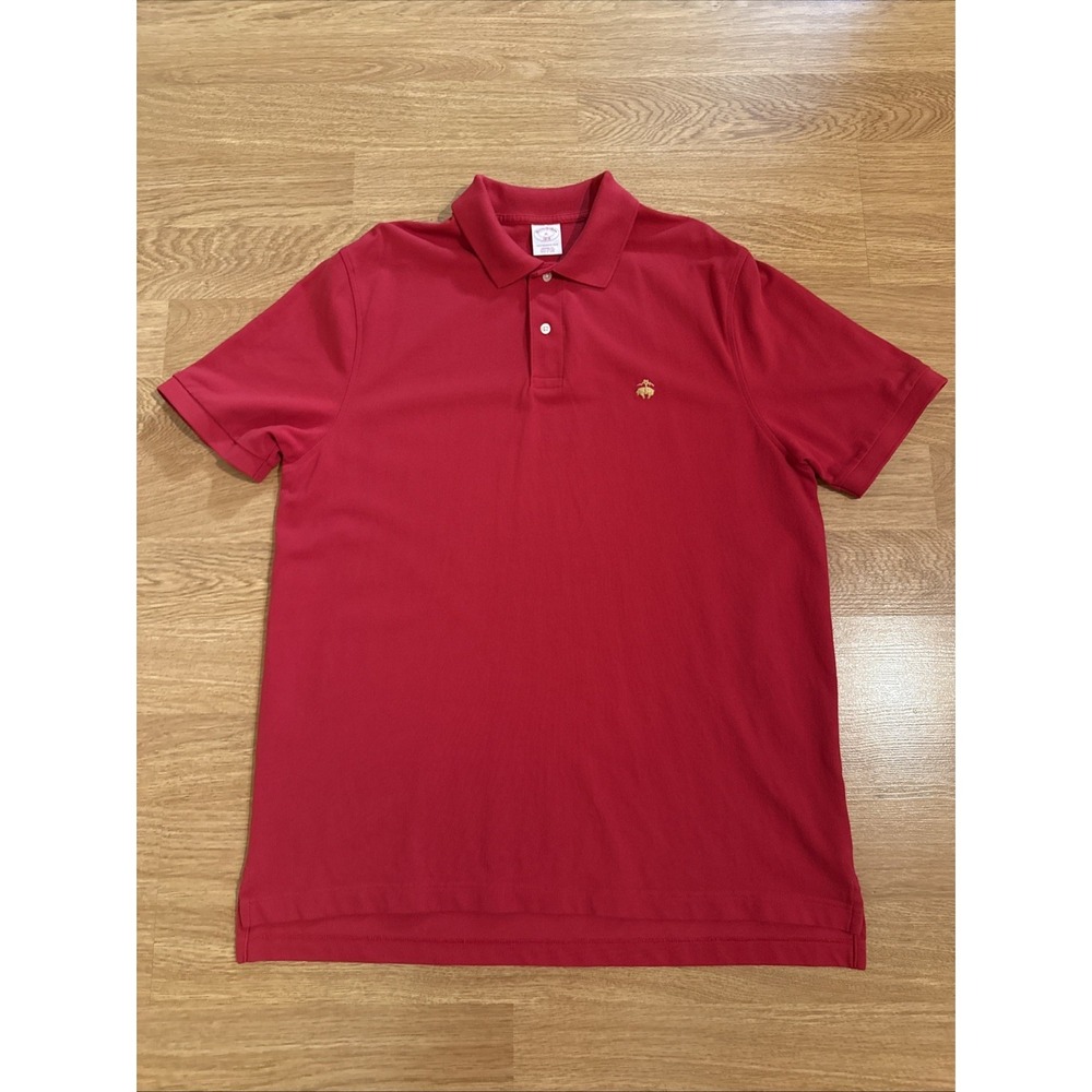 Brooks Brothers Performance Polo Shirt Men's‎ Red XL Original Fit 100% Cotton